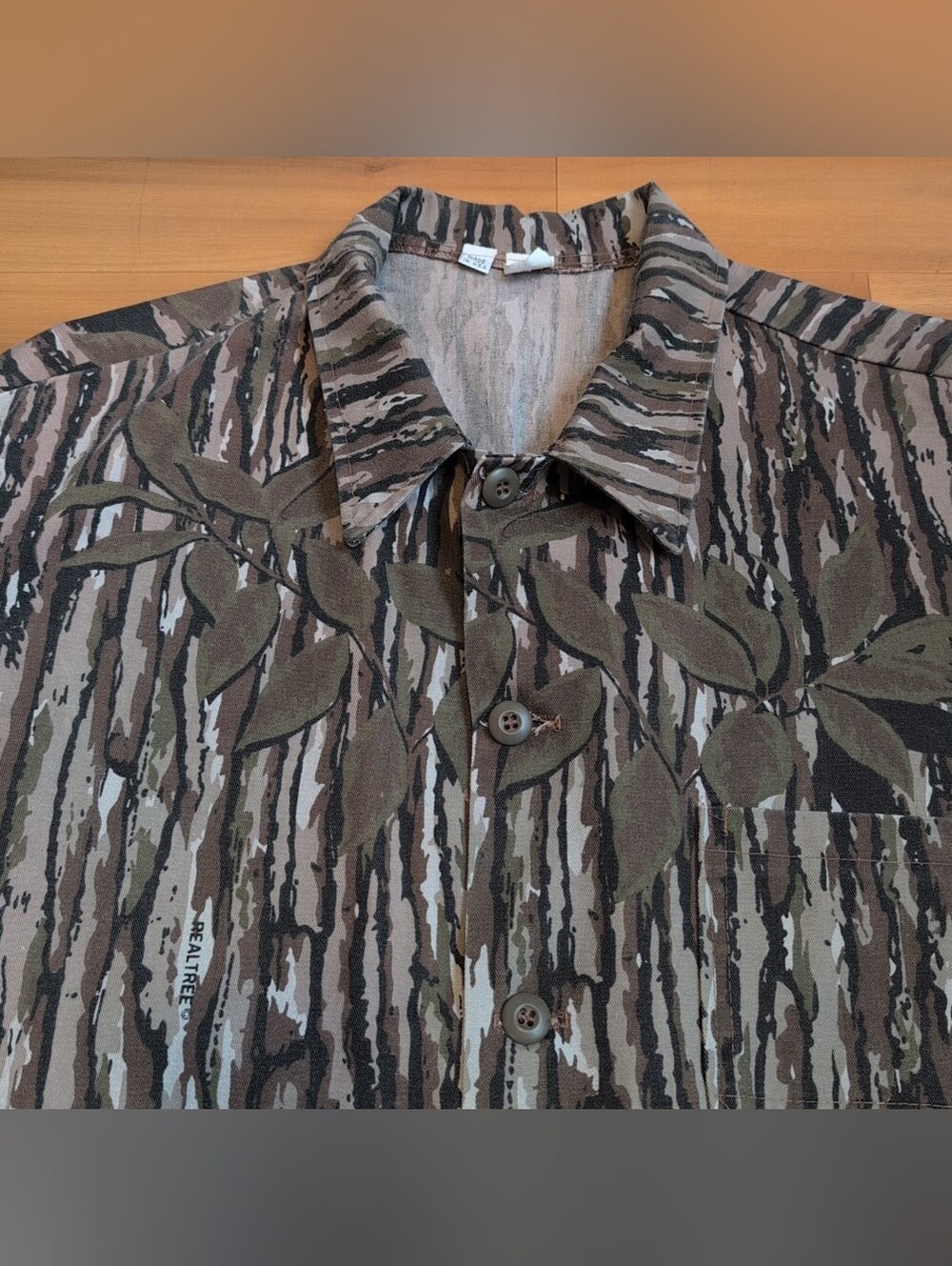 Vintage Trebark Jacket Mens Large RealTree Camo Hunting Made in USA Flannel